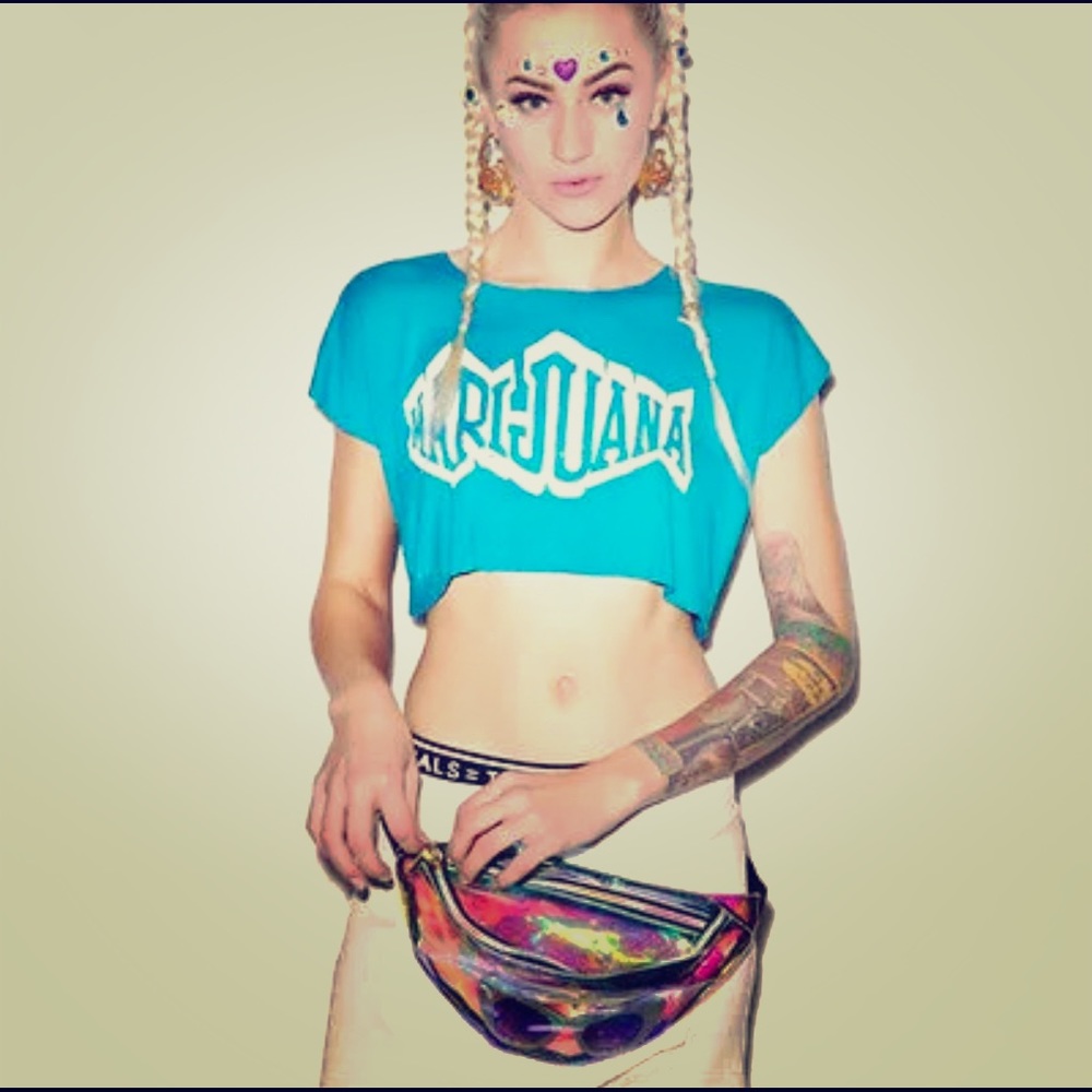 Translucent Rainbow Fanny Pack, never used. New